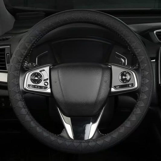Microfiber leather car 14 15 16 small Medium Large Steering Wheel Cover (14.5-15''9fit Mostly Cars)