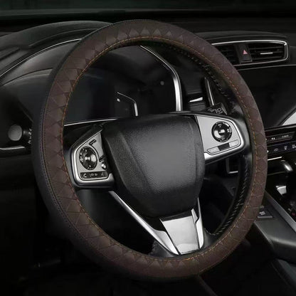 Microfiber leather car 14 15 16 small Medium Large Steering Wheel Cover (14.5-15''9fit Mostly Cars)