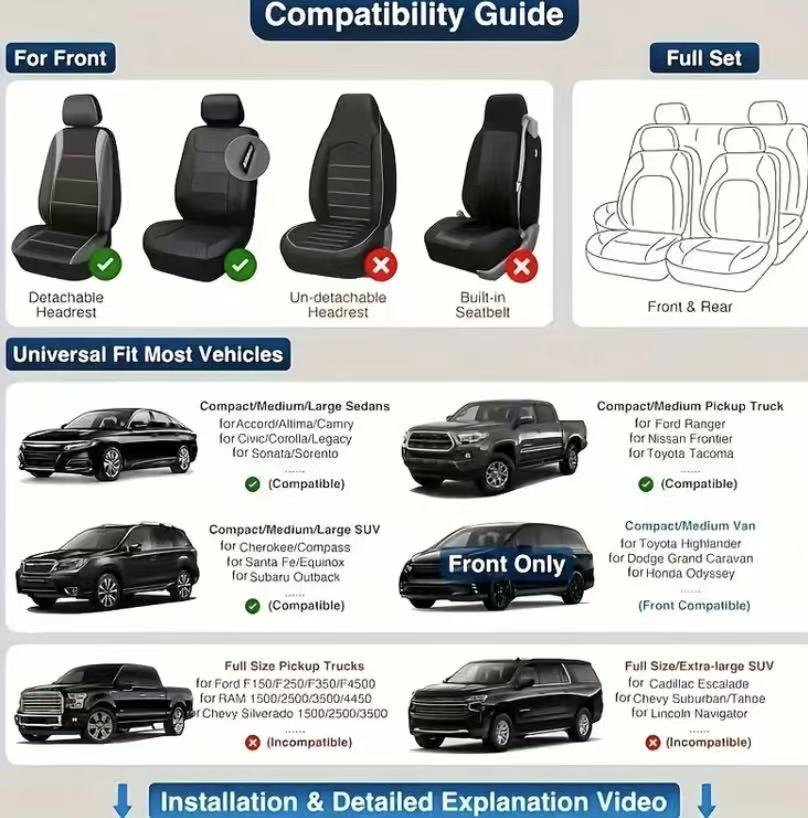Nappa Leather Five-car seat cover