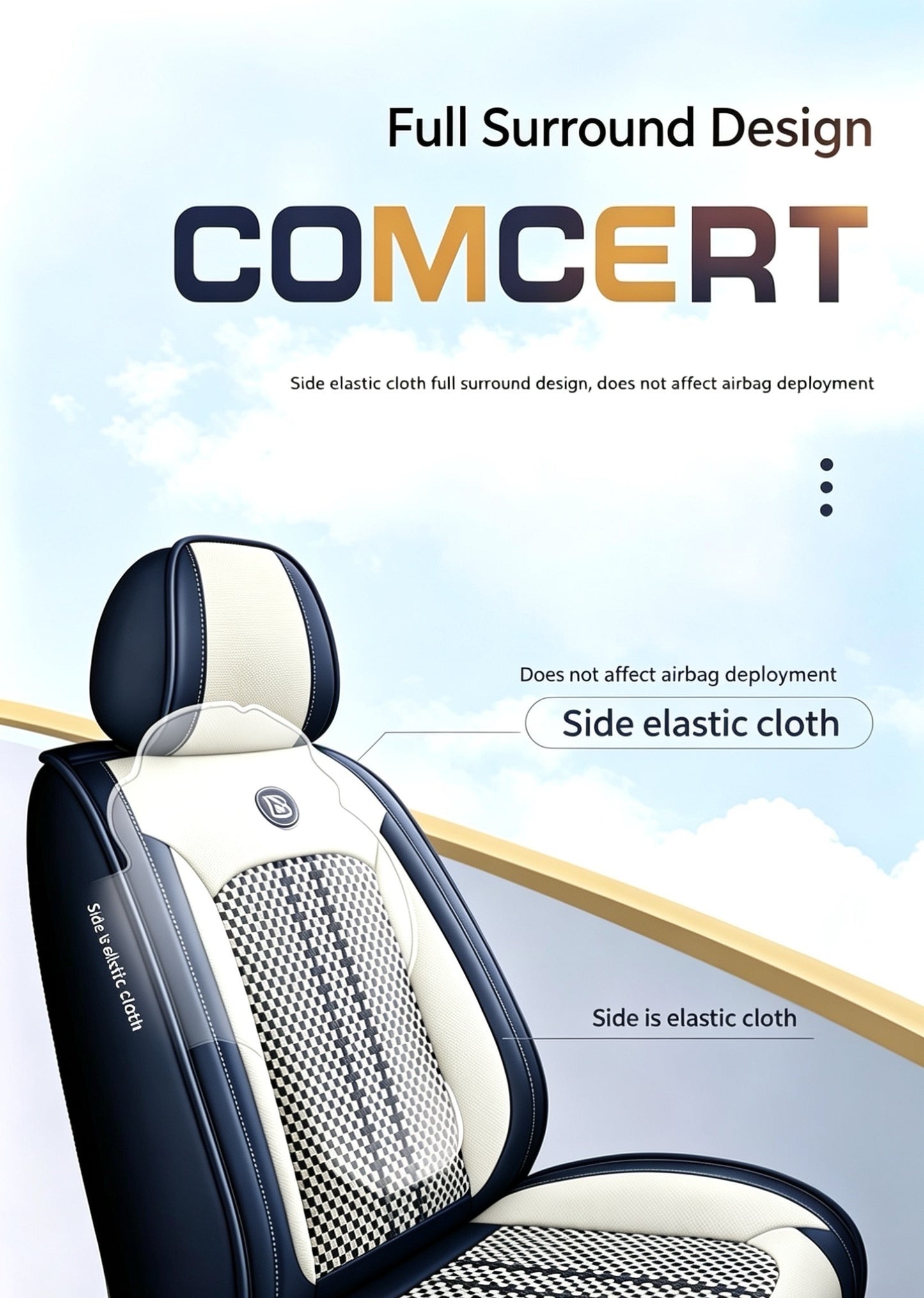 Universal Ice Silk and Leather Car Seat Covers