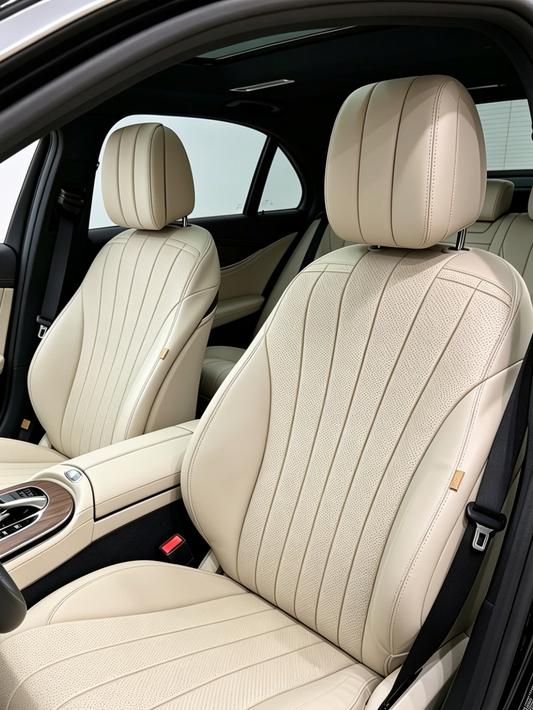 Mercedes-Benz E300 Custom Leather Seat Covers Beige